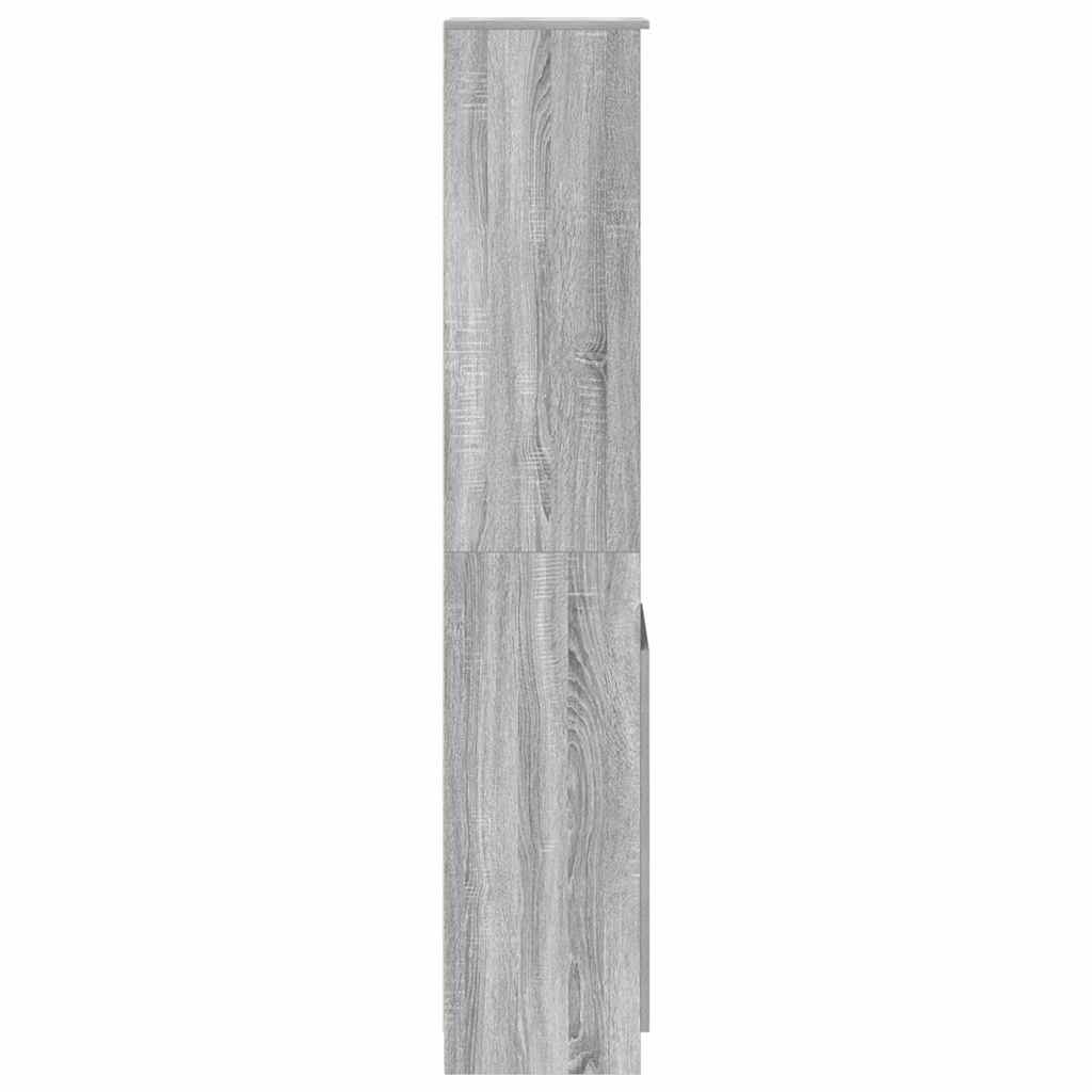 vidaXL Highboard Grey Sonoma 37.5x35x180 cm Engineered Wood 6