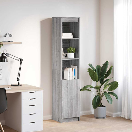 vidaXL Highboard Grey Sonoma 37.5x35x180 cm Engineered Wood 1