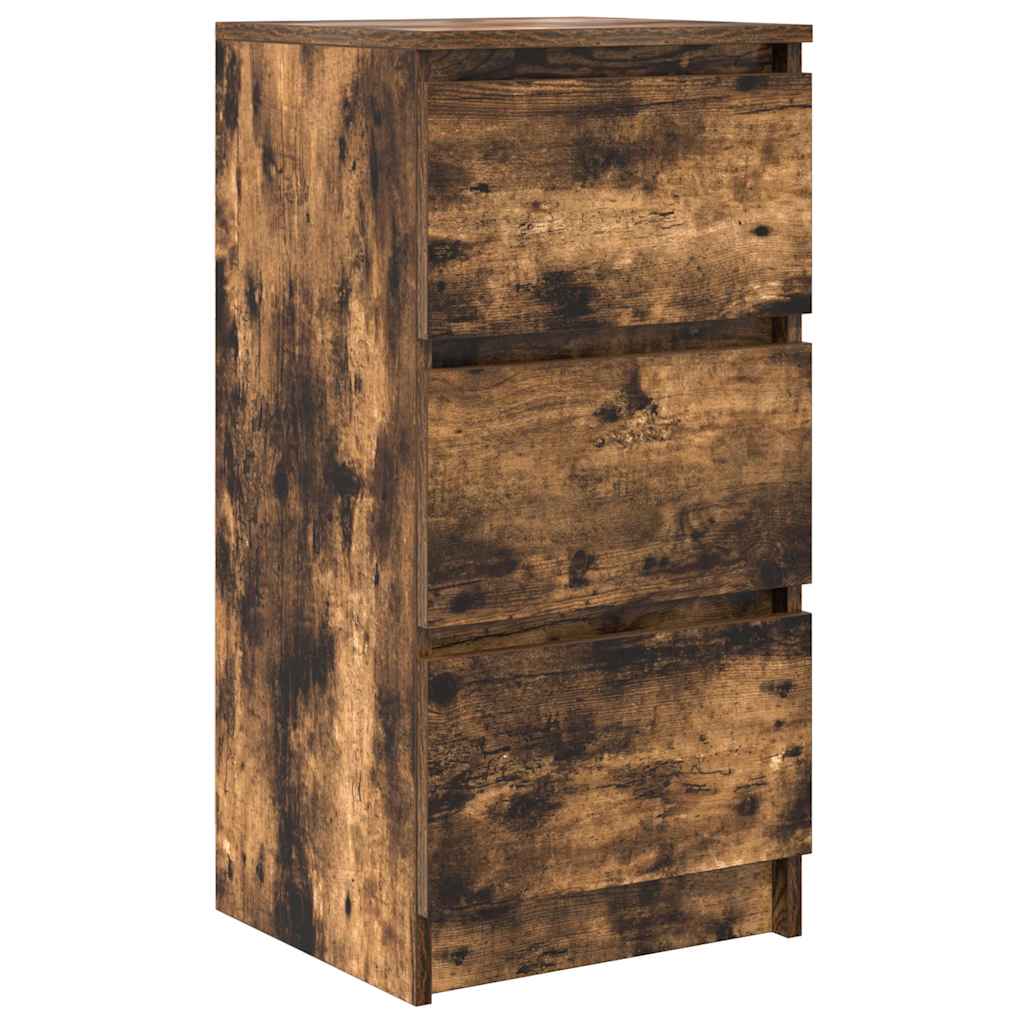 vidaXL Sideboard Smoked Oak 37.5x35x76 cm Engineered Wood 2