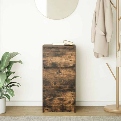 vidaXL Sideboard Smoked Oak 37.5x35x76 cm Engineered Wood 3