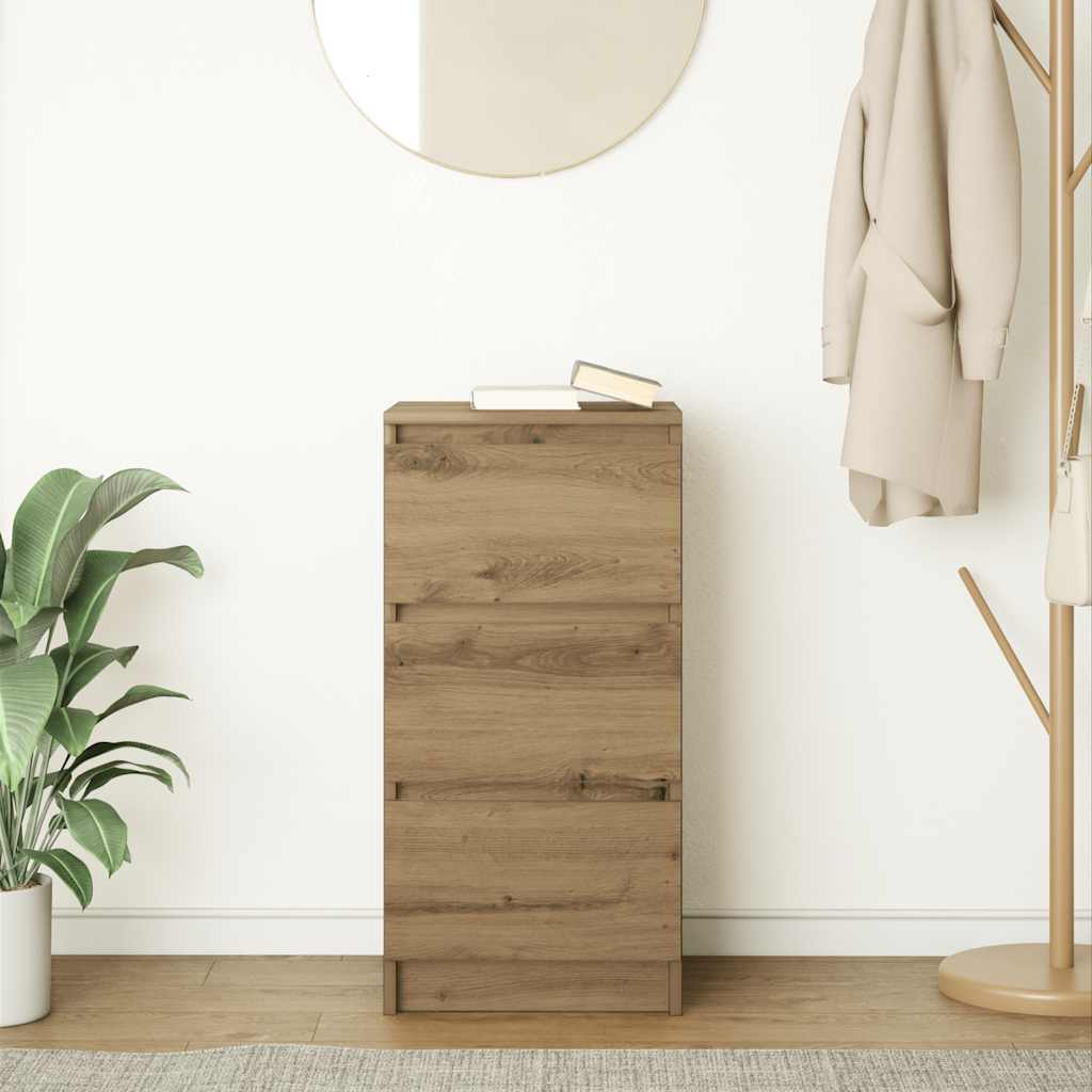 vidaXL Sideboard Artisan Oak 37.5x35x76 cm Engineered Wood 3