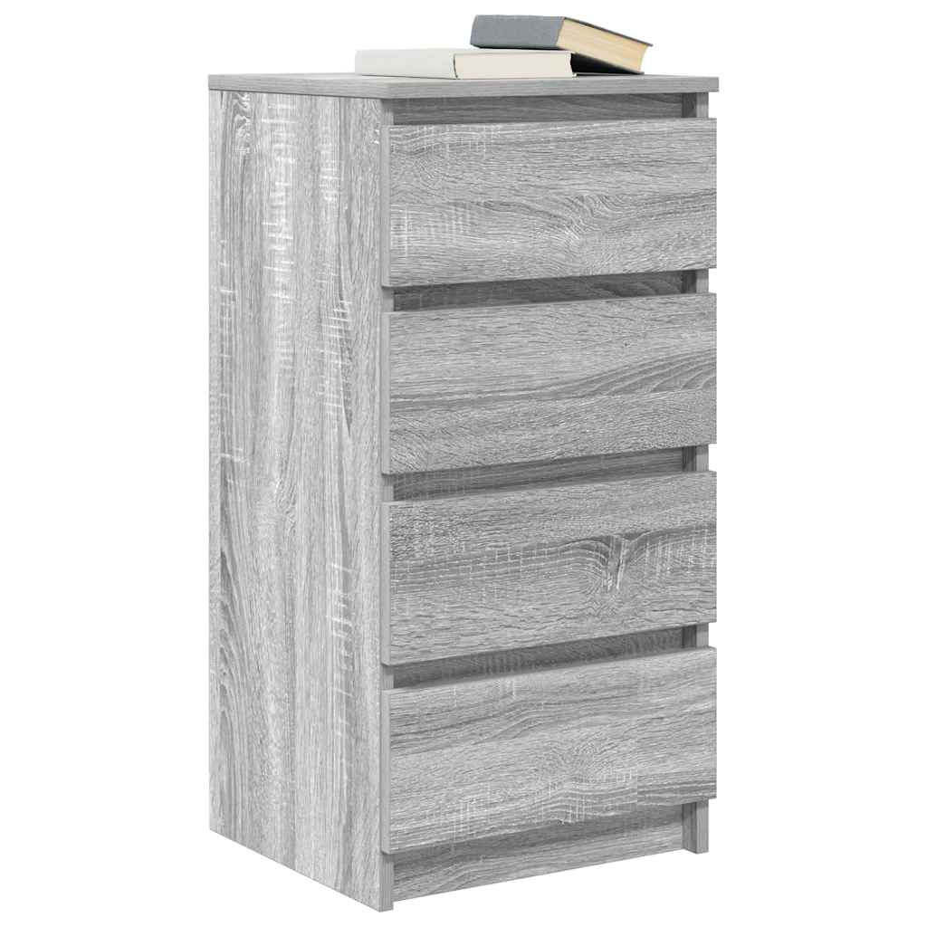 vidaXL Sideboard Grey Sonoma 37.5x35x76 cm Engineered Wood 4