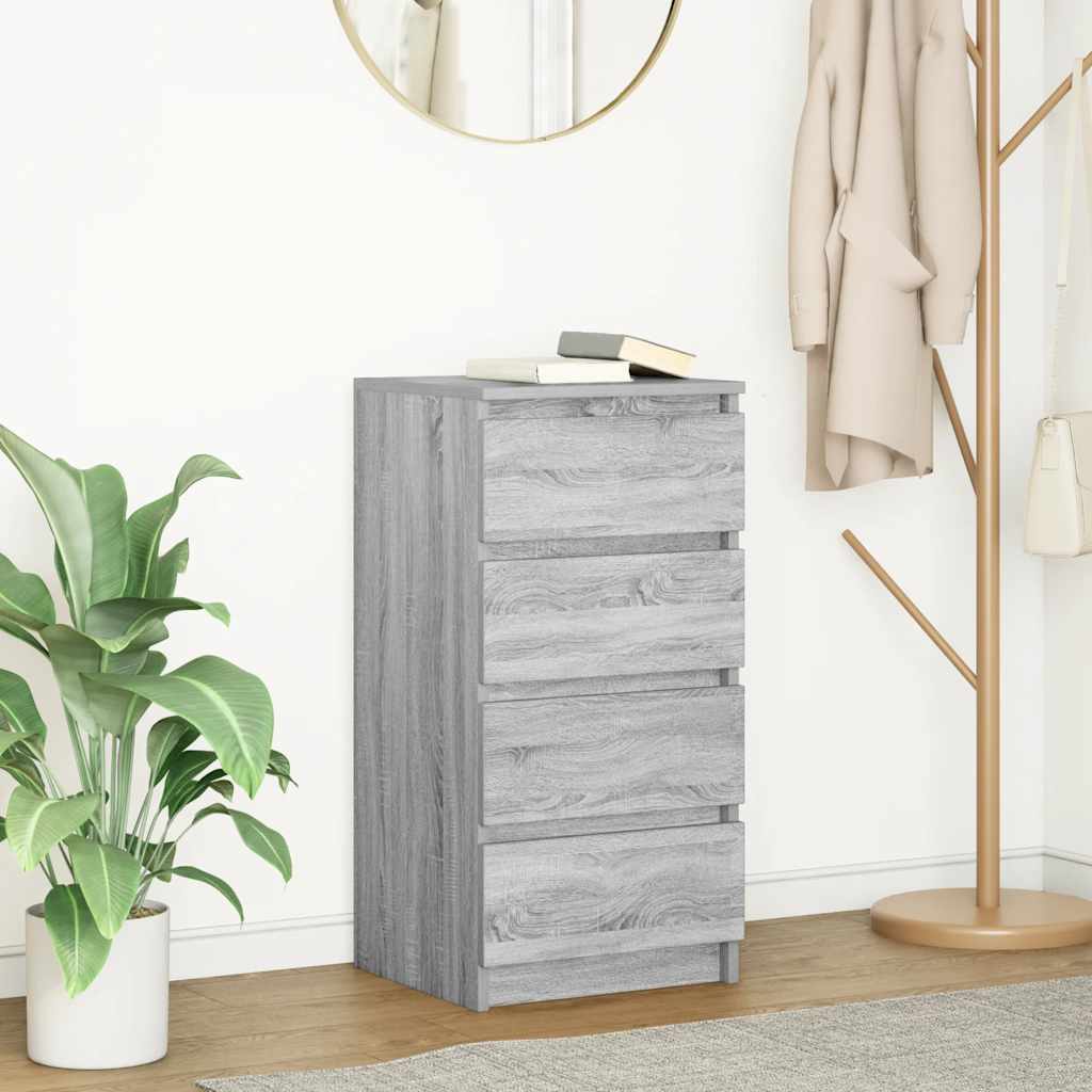 vidaXL Sideboard Grey Sonoma 37.5x35x76 cm Engineered Wood 1