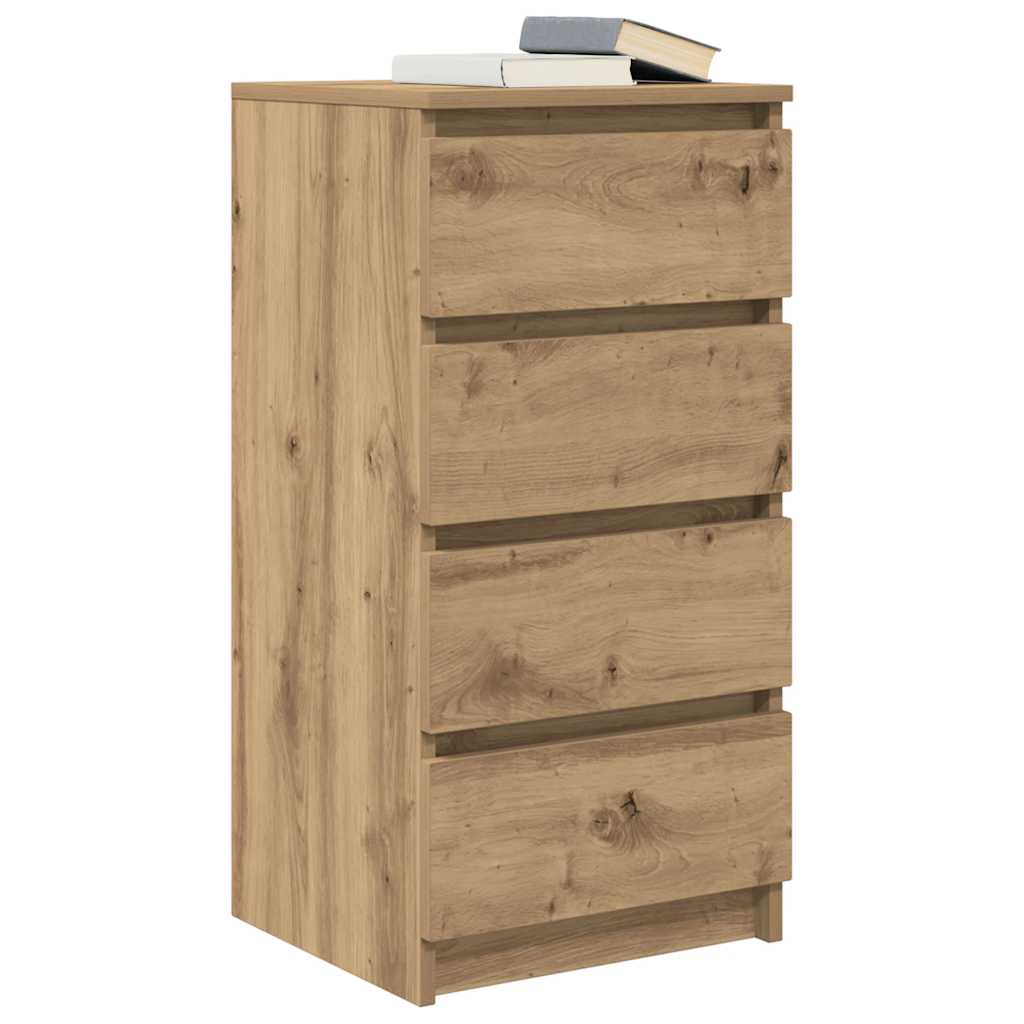 vidaXL Sideboard Artisan Oak 37.5x35x76 cm Engineered Wood 4