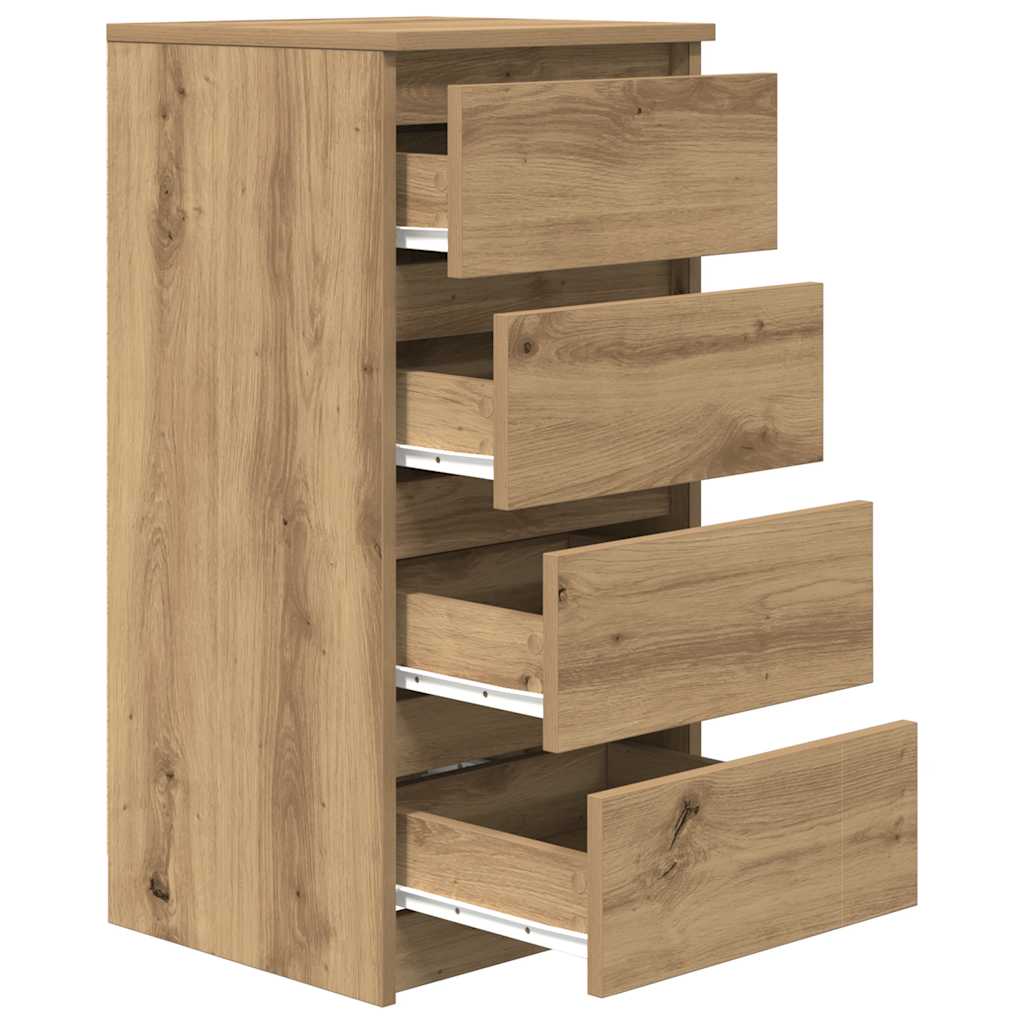 vidaXL Sideboard Artisan Oak 37.5x35x76 cm Engineered Wood 5
