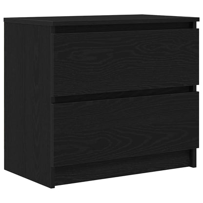 vidaXL TV Cabinet Black 60x35x54 cm Engineered Wood 2