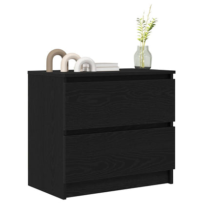 vidaXL TV Cabinet Black 60x35x54 cm Engineered Wood 4