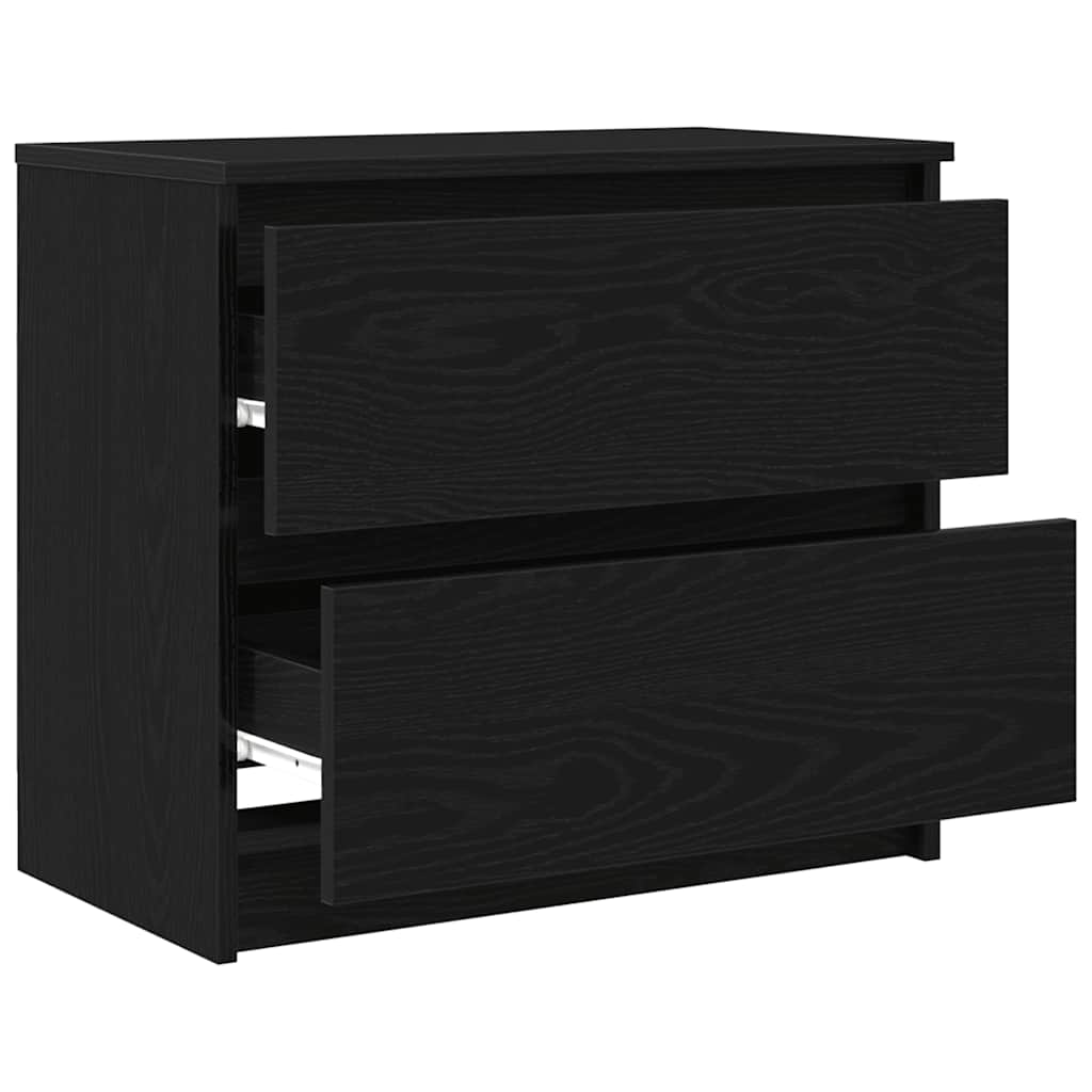 vidaXL TV Cabinet Black 60x35x54 cm Engineered Wood 5