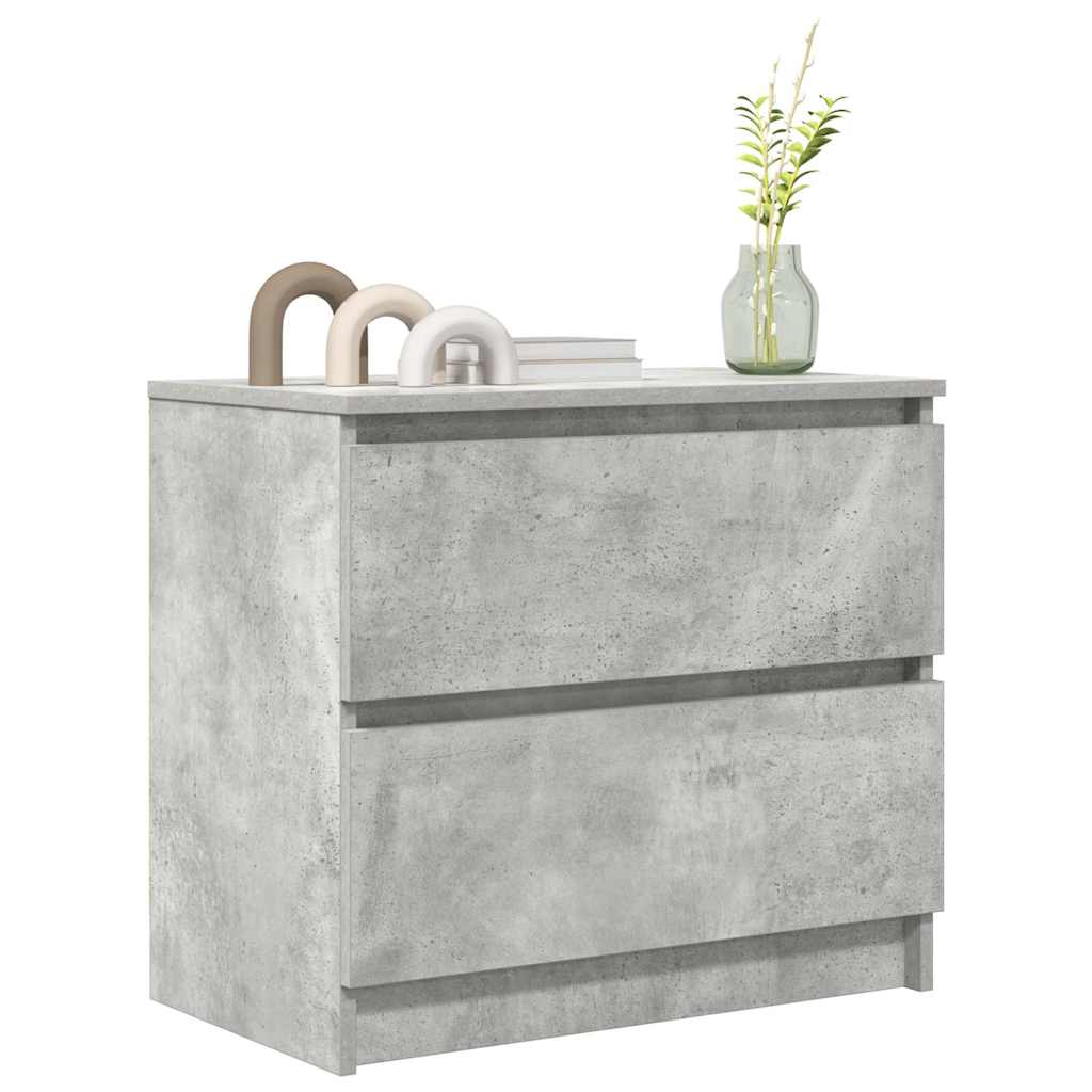 vidaXL TV Cabinet Concrete Grey 60x35x54 cm Engineered Wood 4