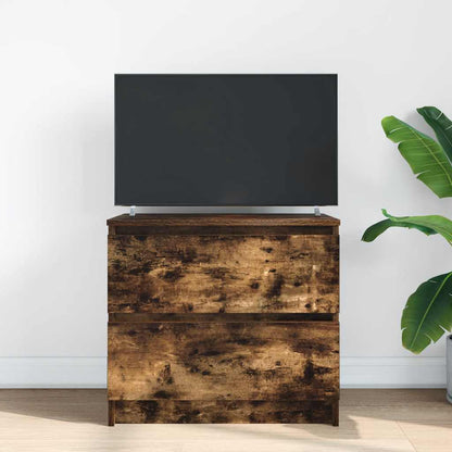 vidaXL TV Cabinet Smoked Oak 60x35x54 cm Engineered Wood 3