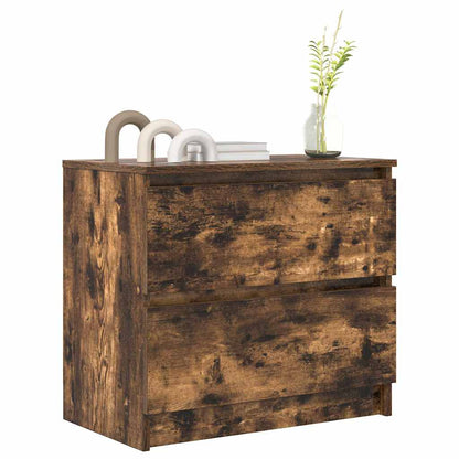vidaXL TV Cabinet Smoked Oak 60x35x54 cm Engineered Wood 4