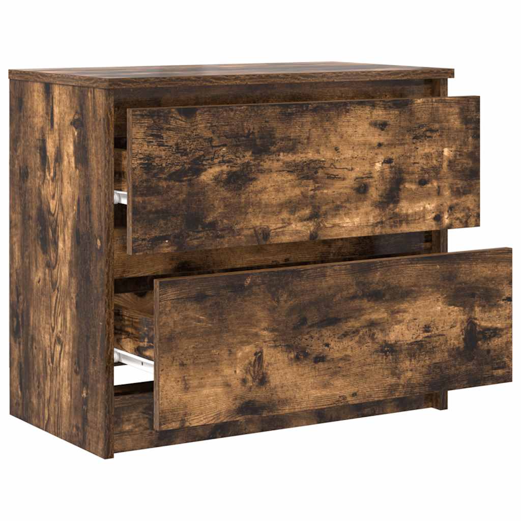 vidaXL TV Cabinet Smoked Oak 60x35x54 cm Engineered Wood 5