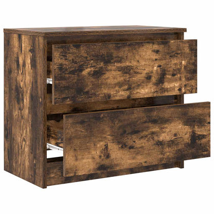 vidaXL TV Cabinet Smoked Oak 60x35x54 cm Engineered Wood 5