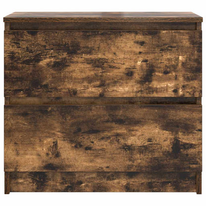 vidaXL TV Cabinet Smoked Oak 60x35x54 cm Engineered Wood 6
