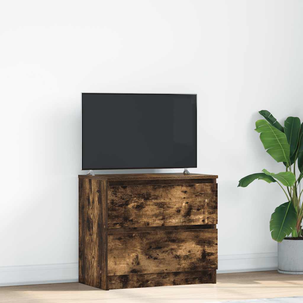 vidaXL TV Cabinet Smoked Oak 60x35x54 cm Engineered Wood 1