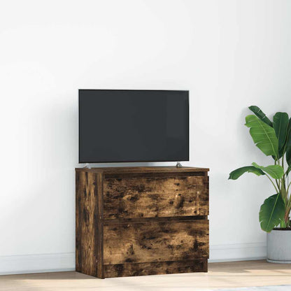 vidaXL TV Cabinet Smoked Oak 60x35x54 cm Engineered Wood 1