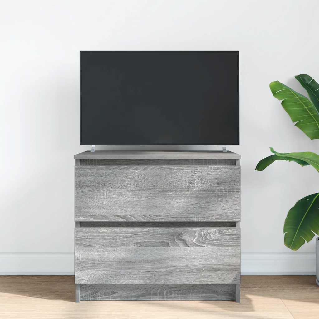 vidaXL TV Cabinet Grey Sonoma 60x35x54 cm Engineered Wood 3