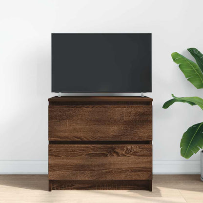 vidaXL TV Cabinet Brown Oak 60x35x54 cm Engineered Wood 3