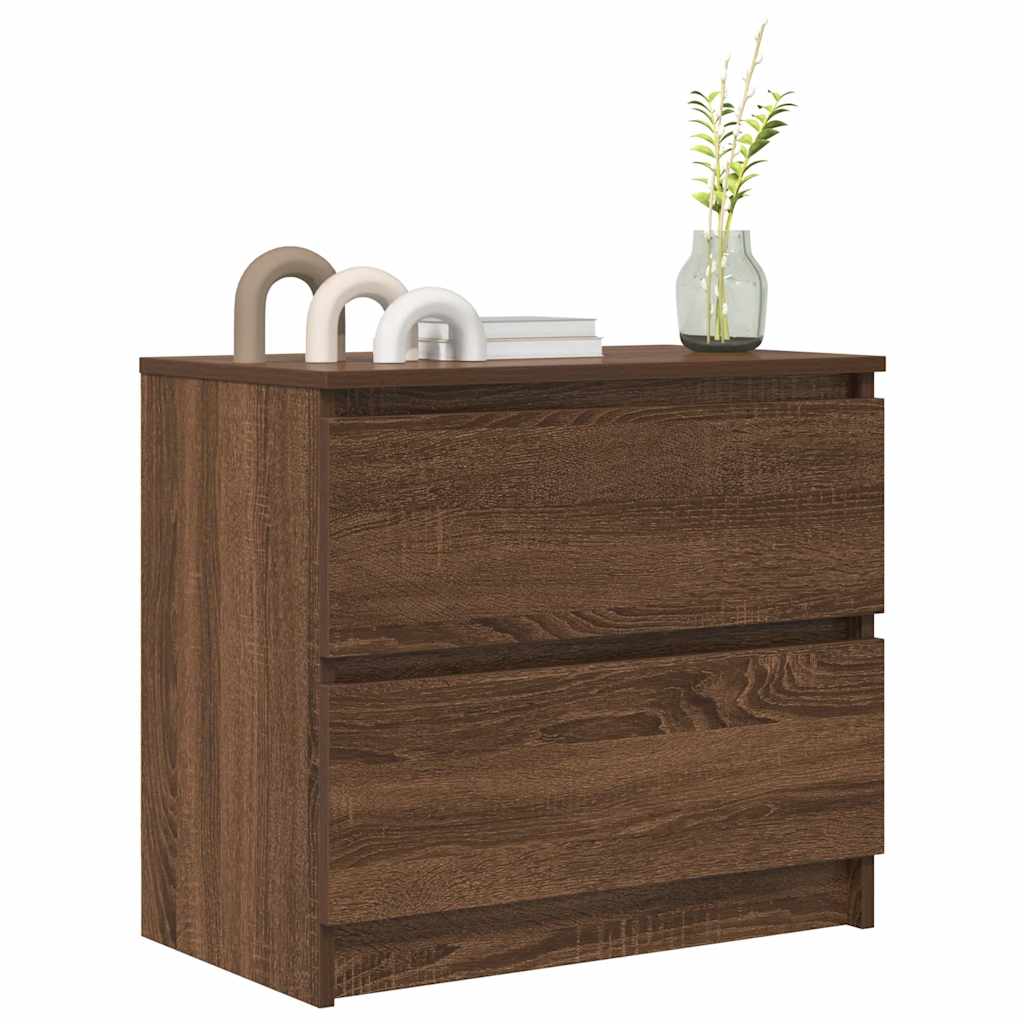 vidaXL TV Cabinet Brown Oak 60x35x54 cm Engineered Wood 4