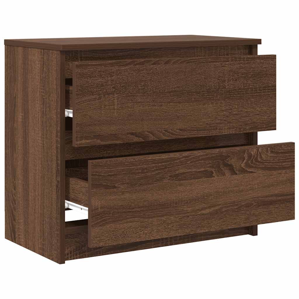 vidaXL TV Cabinet Brown Oak 60x35x54 cm Engineered Wood 5