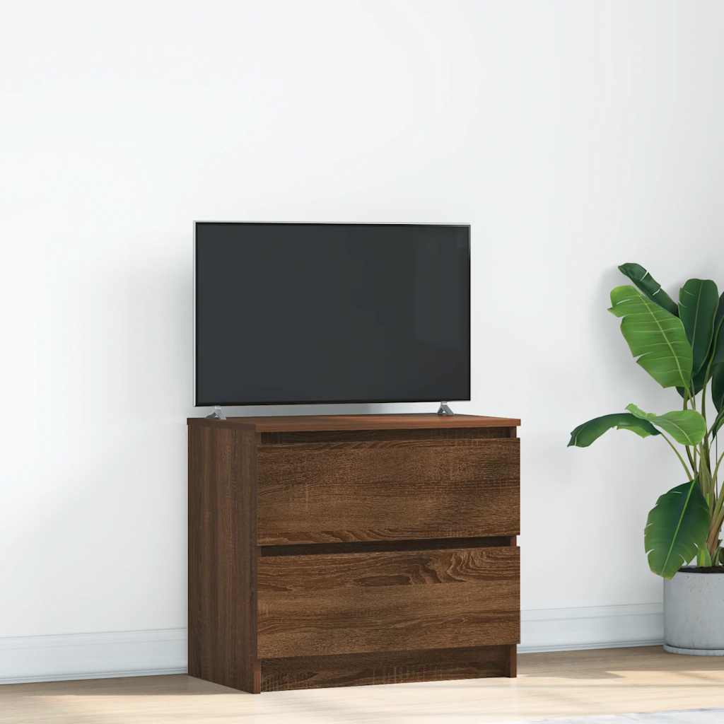 vidaXL TV Cabinet Brown Oak 60x35x54 cm Engineered Wood 1