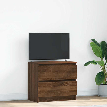 vidaXL TV Cabinet Brown Oak 60x35x54 cm Engineered Wood 1