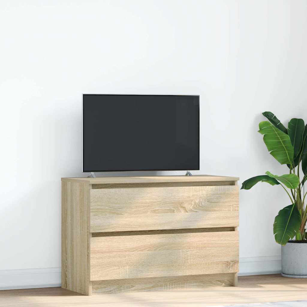 vidaXL TV Cabinet Sonoma Oak 80x35x54 cm Engineered Wood 1