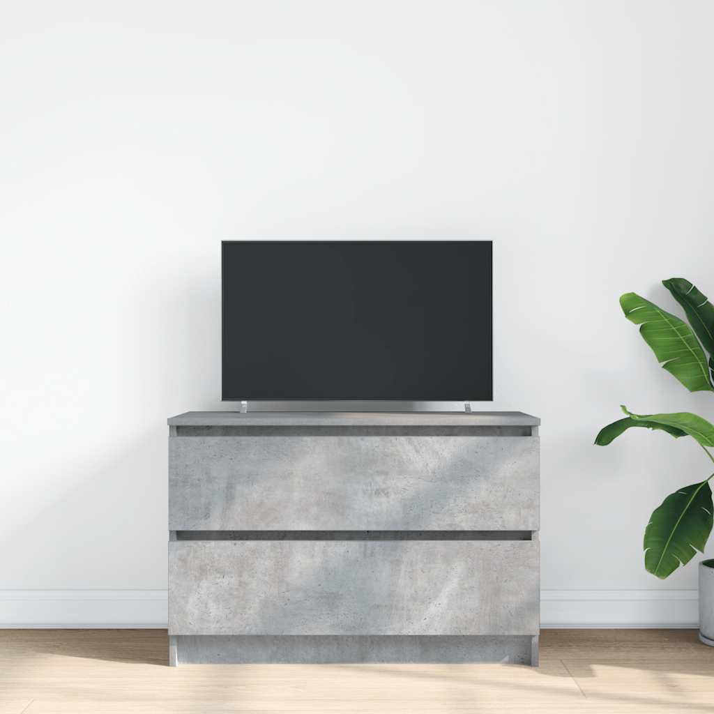 vidaXL TV Cabinet Concrete Grey 80x35x54 cm Engineered Wood 3