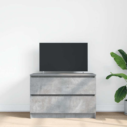 vidaXL TV Cabinet Concrete Grey 80x35x54 cm Engineered Wood 3