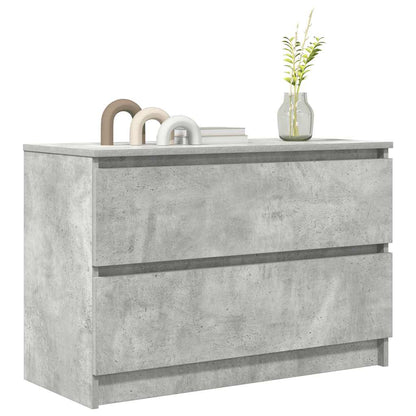 vidaXL TV Cabinet Concrete Grey 80x35x54 cm Engineered Wood 4