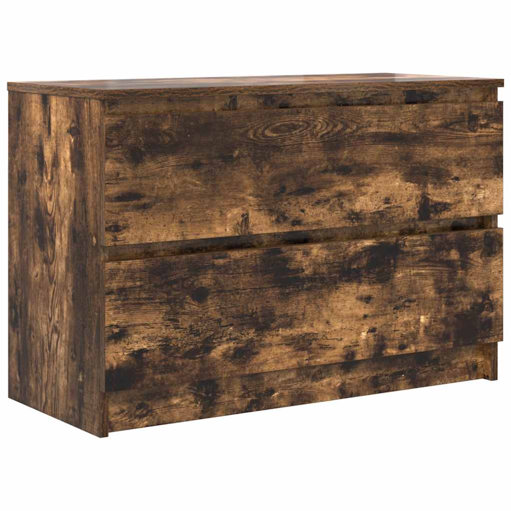 vidaXL TV Cabinet Smoked Oak 80x35x54 cm Engineered Wood 2