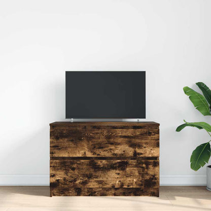 vidaXL TV Cabinet Smoked Oak 80x35x54 cm Engineered Wood 3