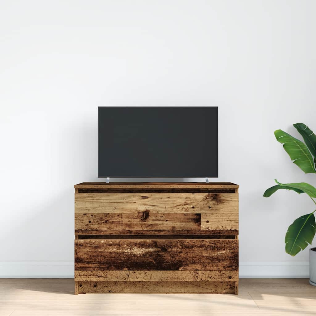 vidaXL TV Cabinet Old Wood 80x35x54 cm Engineered Wood 3