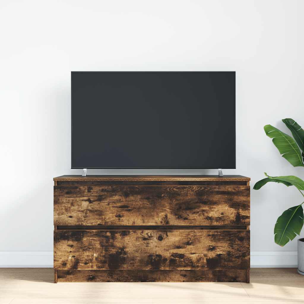 TV Cabinet 100x35x54 cm Engineered Wood Width 100 cm Smoked oak