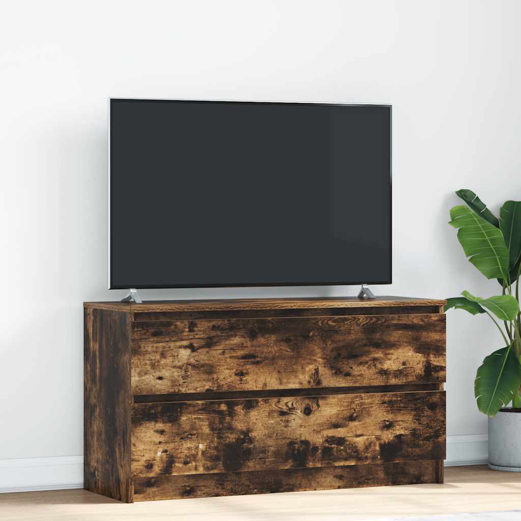 TV Cabinet 100x35x54 cm Engineered Wood Width 100 cm Smoked oak