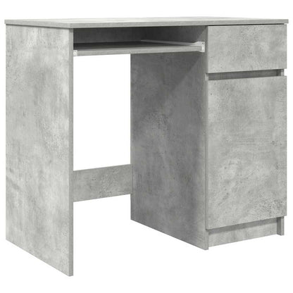 Desk Concrete Grey Engineered Wood