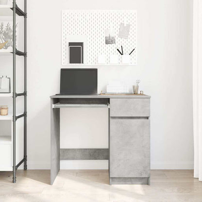 Desk Concrete Grey Engineered Wood
