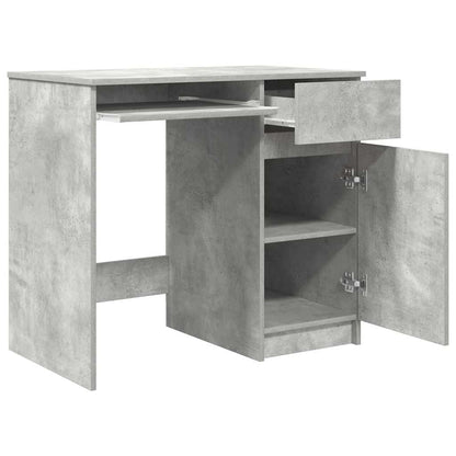 Desk Concrete Grey Engineered Wood