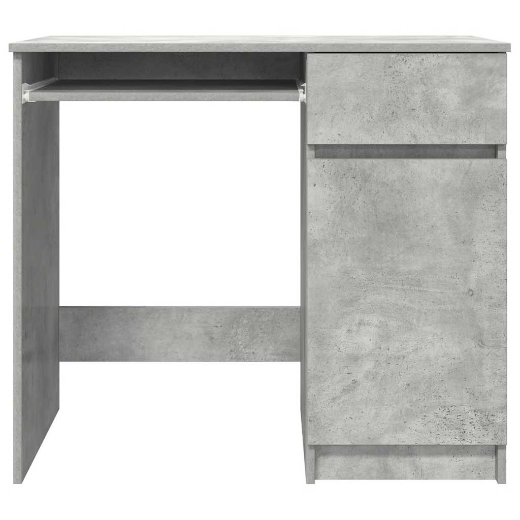 Desk Concrete Grey Engineered Wood