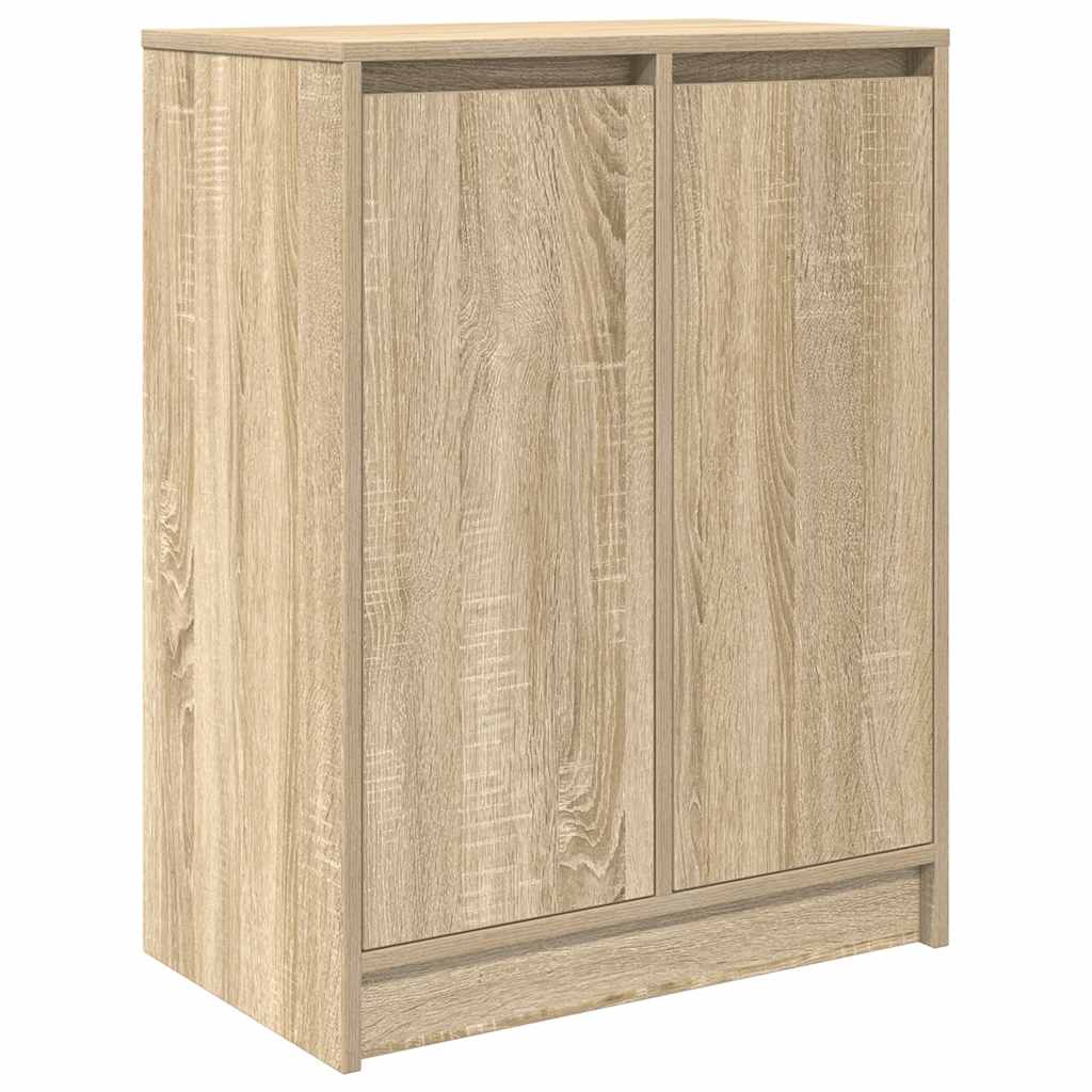vidaXL Shoe Cabinet Sonoma Oak 57x34x76 cm Engineered Wood 2