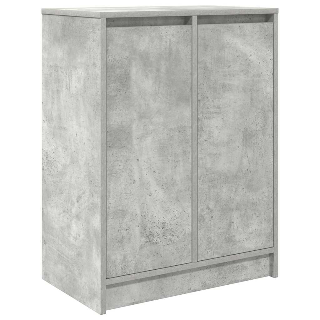 vidaXL Shoe Cabinet Concrete Grey 57x34x76 cm Engineered Wood 2