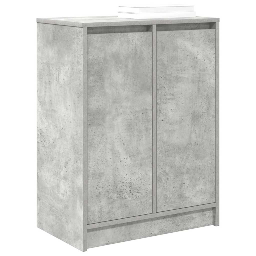 vidaXL Shoe Cabinet Concrete Grey 57x34x76 cm Engineered Wood 4