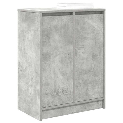 vidaXL Shoe Cabinet Concrete Grey 57x34x76 cm Engineered Wood 4