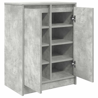vidaXL Shoe Cabinet Concrete Grey 57x34x76 cm Engineered Wood 5