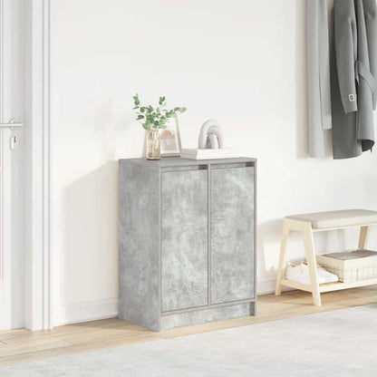 vidaXL Shoe Cabinet Concrete Grey 57x34x76 cm Engineered Wood 1