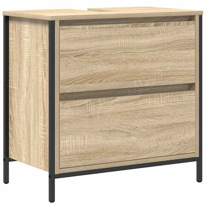 vidaXL Bathroom Basin Cabinet with Drawers Sonoma Oak 60x34.5x60 cm 2