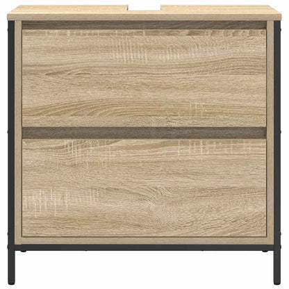 vidaXL Bathroom Basin Cabinet with Drawers Sonoma Oak 60x34.5x60 cm 6