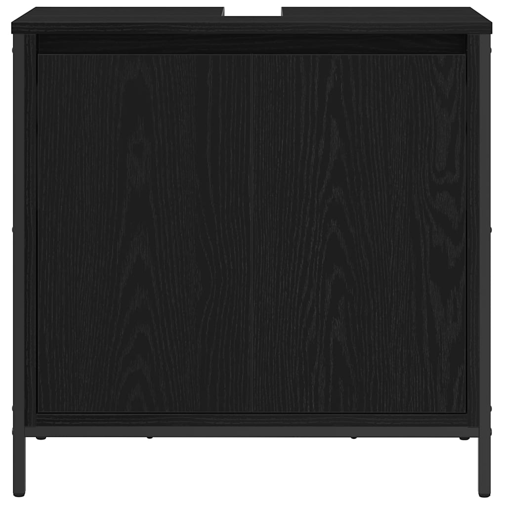vidaXL Bathroom Basin Cabinet Black 60x34.5x60 cm 6