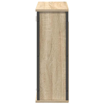vidaXL Bathroom Wall Cabinet with Mirror Sonoma Oak 60x21x60 cm 6