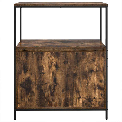 vidaXL Bathroom Cabinet with Shelves Smoked Oak 76.5x35x95 cm 6